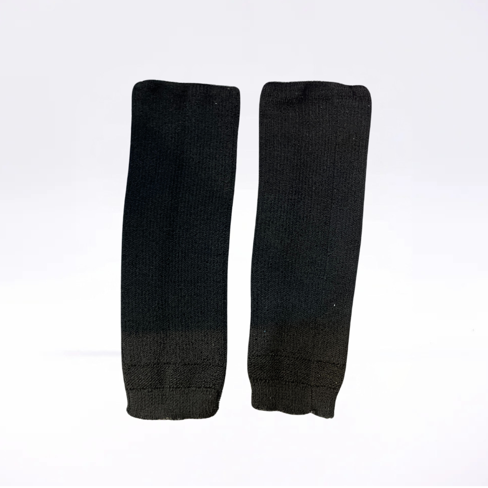 シルク＆ウール レッグウォーマー ブラック