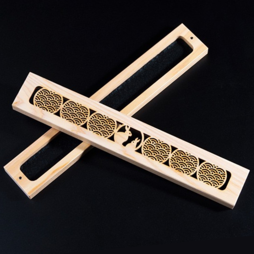 木香炉 うさぎと青海波