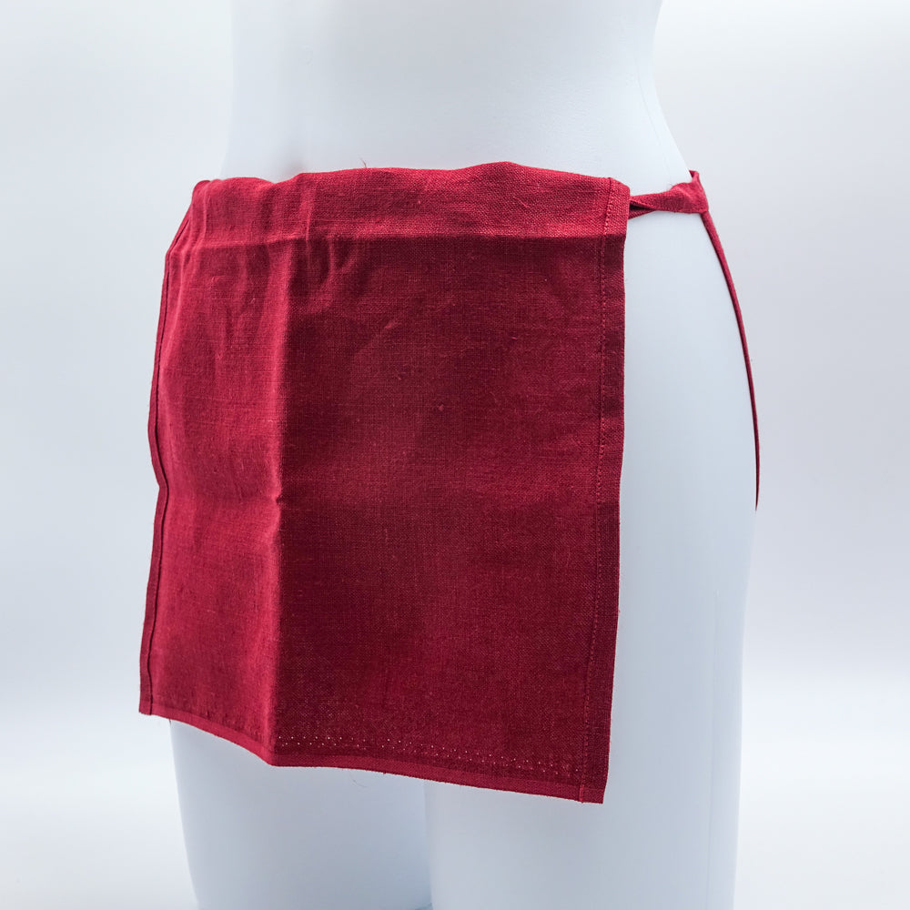 縄文の麻ふんどし赤（バラ染め）